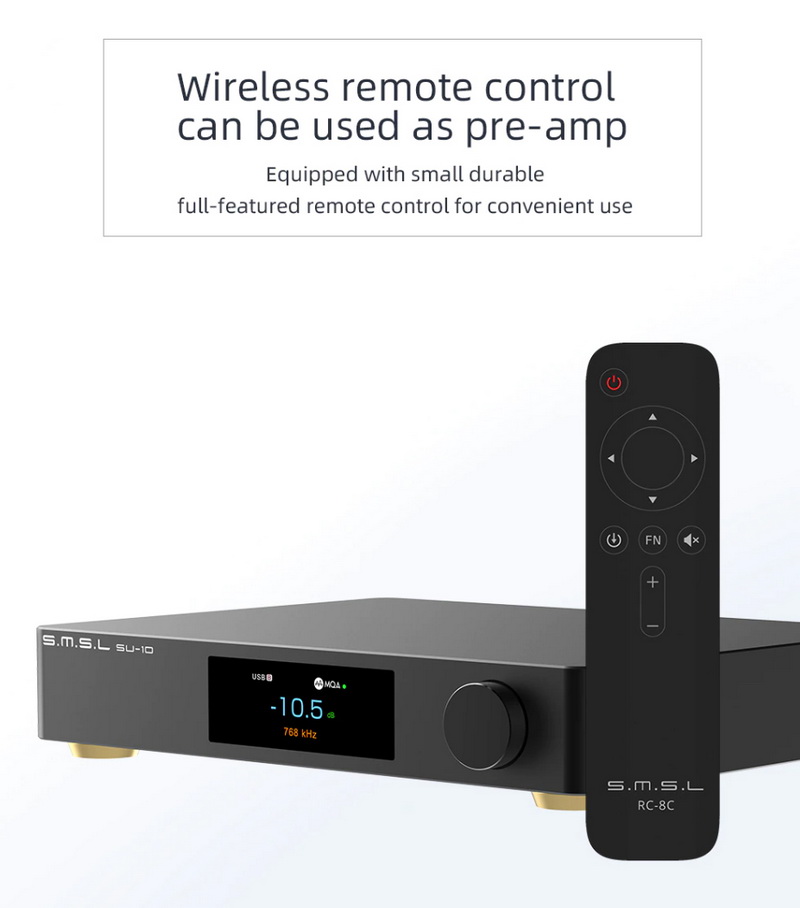 ขาย SMSL SU-10 DAC ตั้งโต๊ะประสิทธิภาพสูง รองรับ MQA, LDAC, Dual Hi-Res ประกันศูนย์ไทย