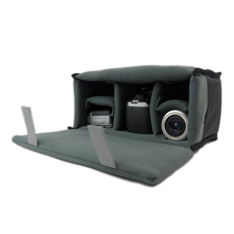 Camera Case Insert ตัวกันกระแทกด้านในกระเป๋ากล้อง DSLR Mirrorless รุ่นฝาปิดบน Two tone