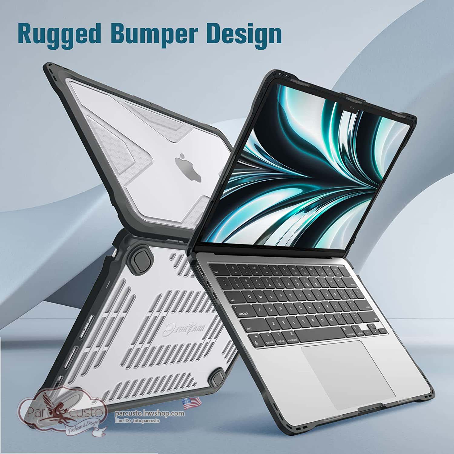 เคสกันกระแทก MacBook Air 13.6 Inch A2681 (2022) [Heavy Duty] จาก Fintie [Pre-order USA]