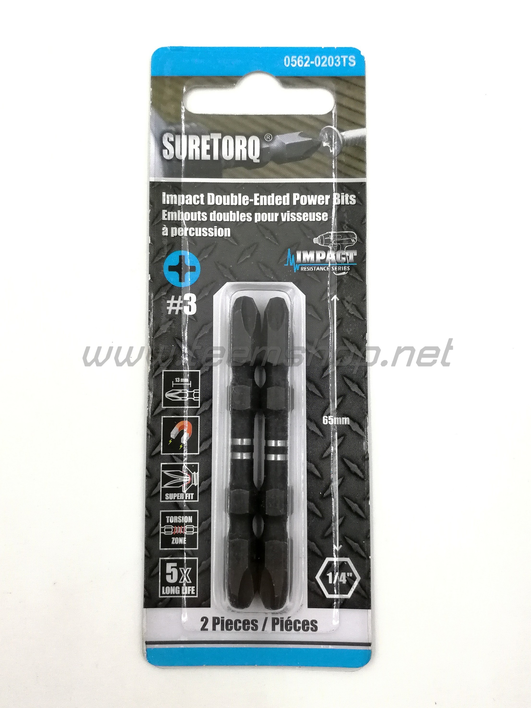 SURETORQ ดอกไขควงลมIMPAC PH3x65 2ตัวแพ็ค 0562-0203TS