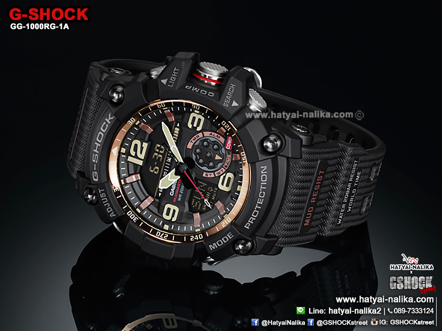 นาฬิกา Casio G-Shock MUDMASTER Twin Sensor Vintage Rose Gold series รุ่น GG-1000RG-1A ของแท้ รับประกัน1ปี