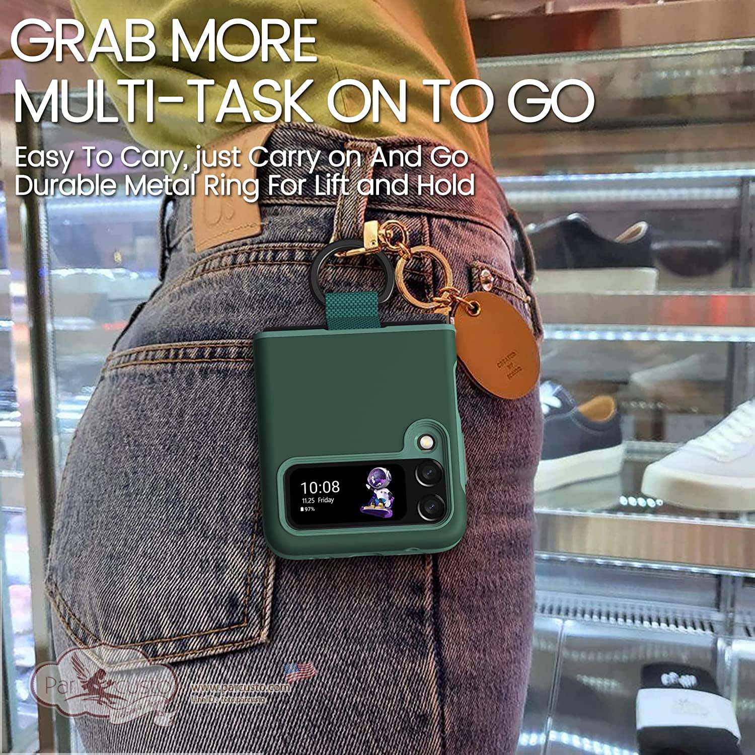 เคสกันกระแทก Samsung Galaxy Z Flip 3 จาก X-FOUR [Pre-order USA]