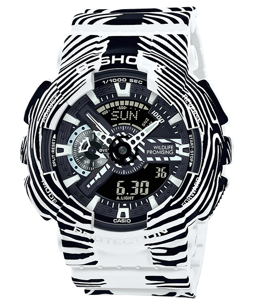 นาฬิกา คาสิโอ Casio G-Shock x Baby-G SETคู่รัก WILDLIFE PROMISING 2021 series รุ่น GA-110WLP-7A+BA-120WLP-7A "Grevy's Zebra" ของแท้ รับประกัน 1 ปี