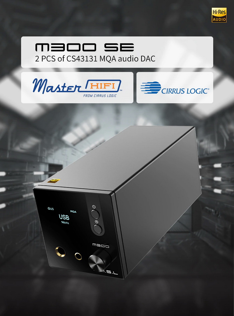 ขาย SMSL M300 SE DAC/AMP ตั้งโต๊ะ ชิป CS43131*2 รองรับ MQA, Bluetooth5.0 ประกันศูนย์ไทย