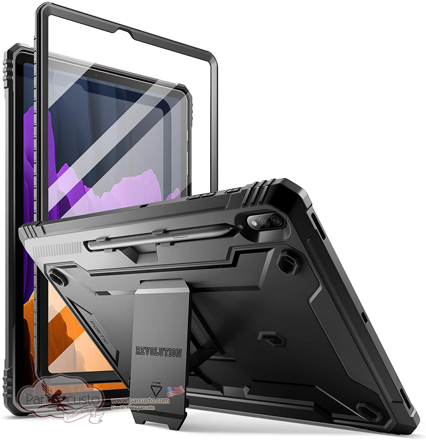 เคสกันกระแทก Samsung Galaxy Tab S7 Plus 12.4 inch 2020 [Revolution Series] จาก Poetic [Pre-order USA]
