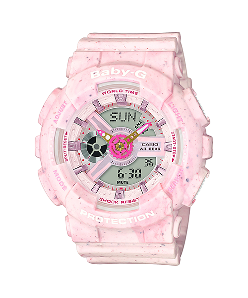 นาฬิกา Casio Baby-G BA-110PI Pastel Ice Cream series รุ่น BA-110PI-4A "Strawberry flavor" ของแท้ รับประกัน1ปี