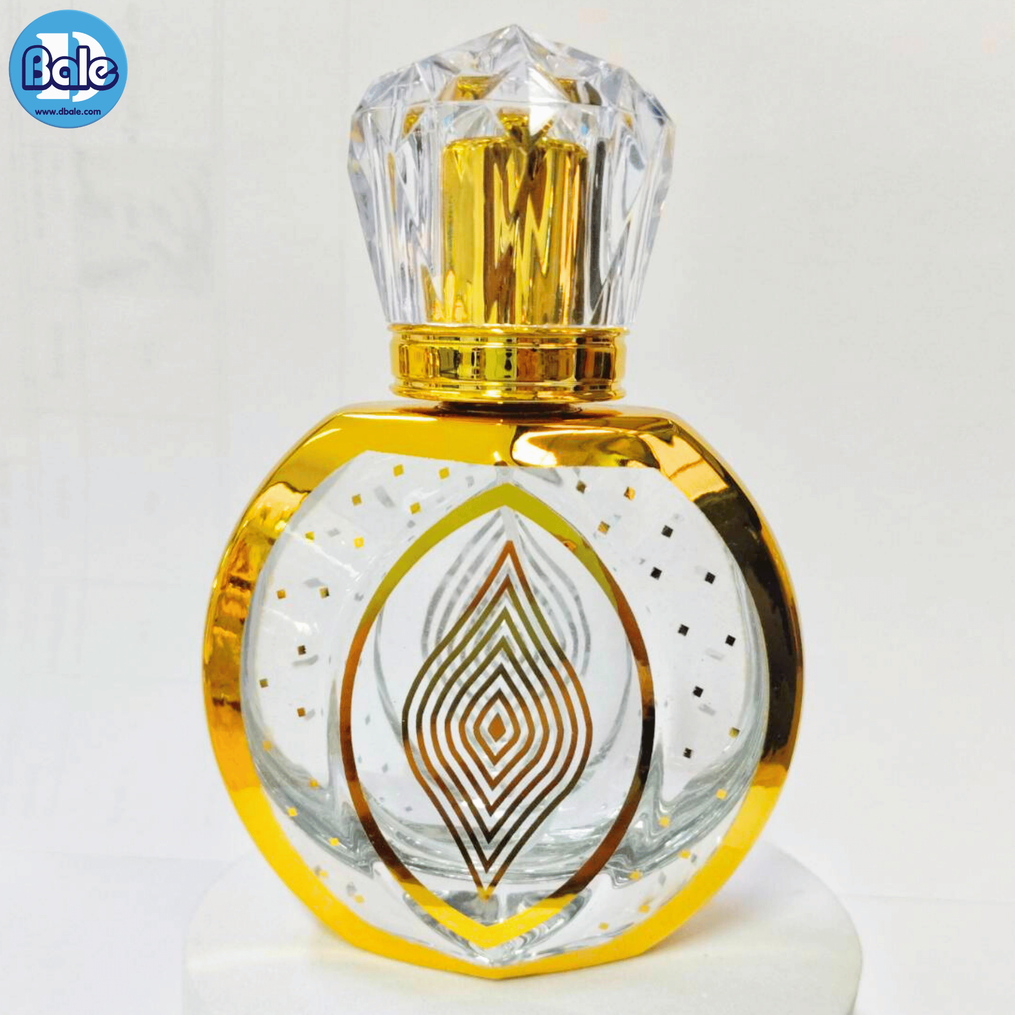 jpf185 50ml. ขวดแก้วน้ำหอมลวดลาย