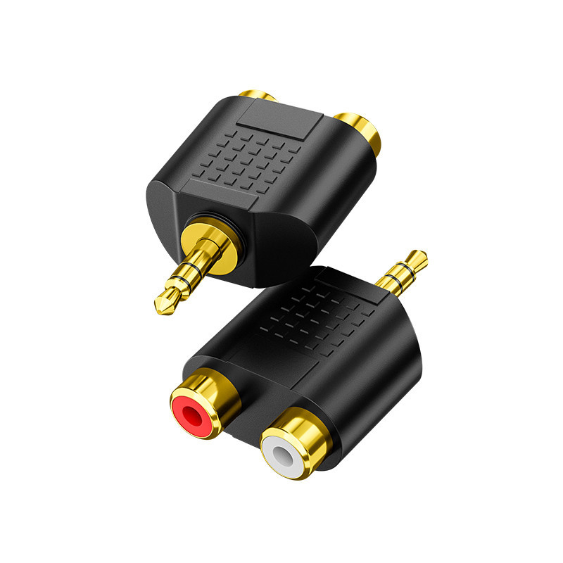ERTK DualRCAto3.5 Adapter หัวแปลงแบบ RCA คู่ขาวแดง เป็น 3.5 สำหรับ คอมพิวเตอร์ TV ประกันศูนย์ไทย