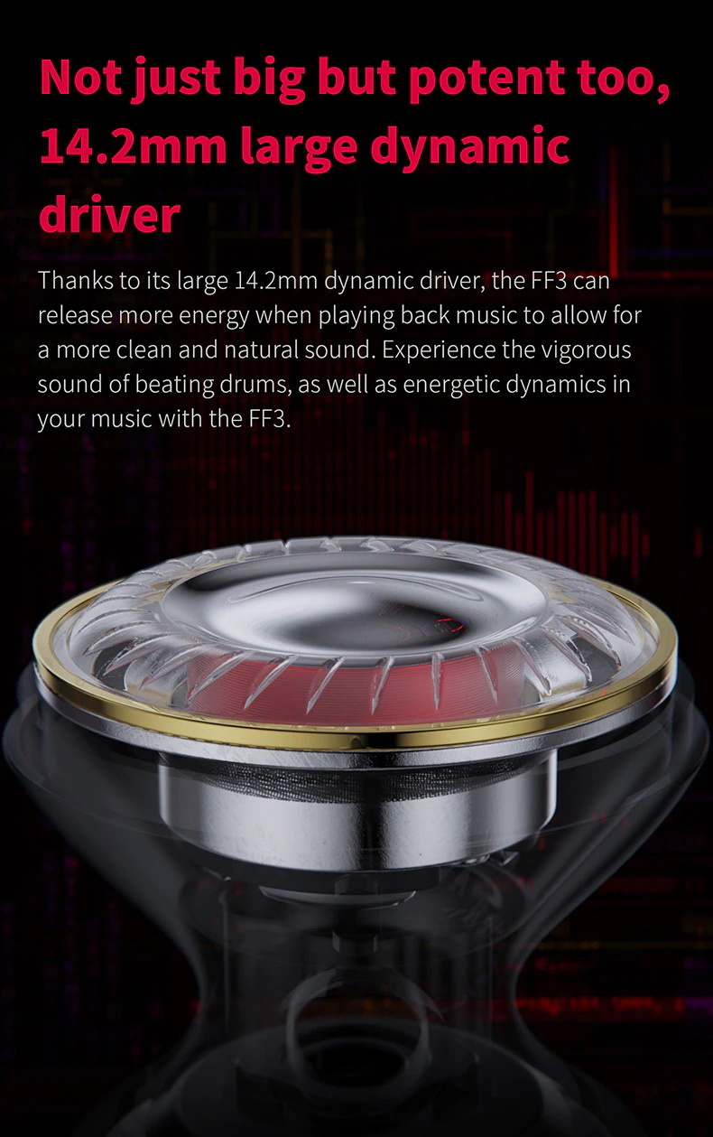 FiiO FF3 หูฟัง แบบ Drum ไดรเวอร์ Dynamic ประกันศูนย์ไทย