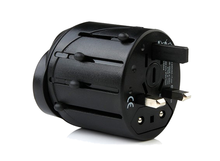universal plug adaptor สีดำ ตัวแปลงปลั๊ก ใช้ได้ทั่วโลก