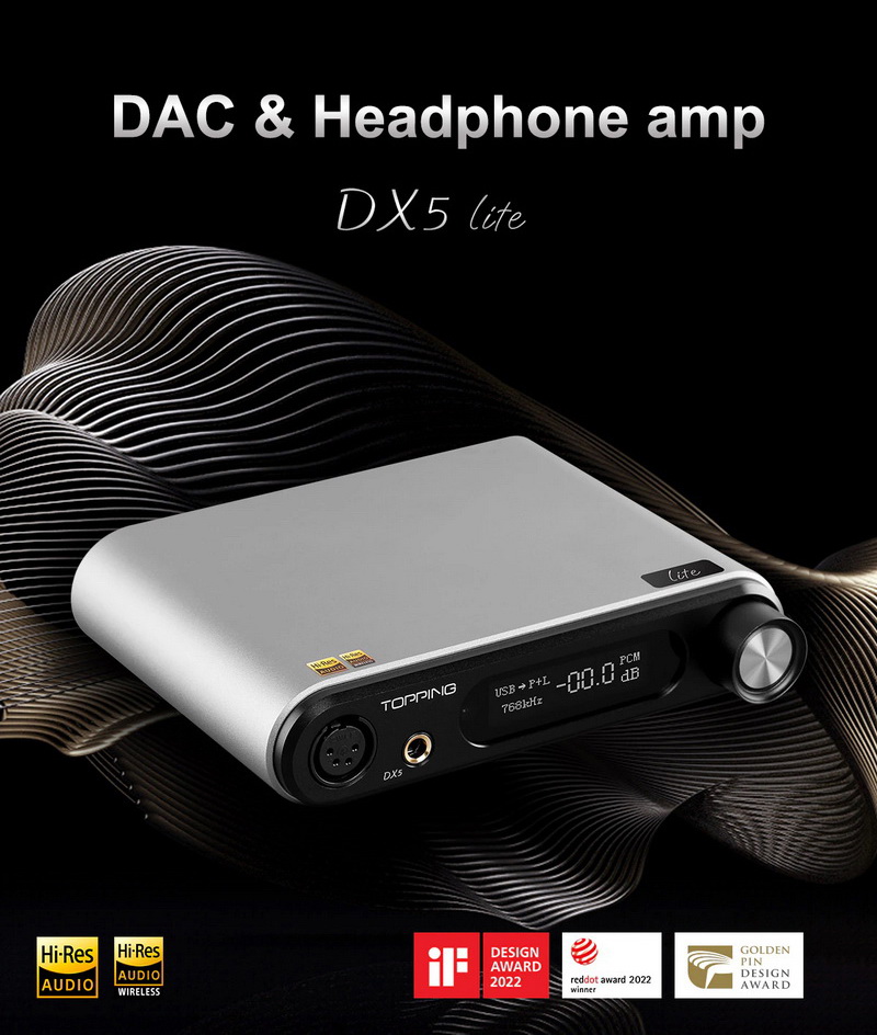 Topping DX5 Lite NFCA DAC/AMP ตั้งโต๊ะ รองรับ Dual Hi-Res ประกันศูนย์ไทย