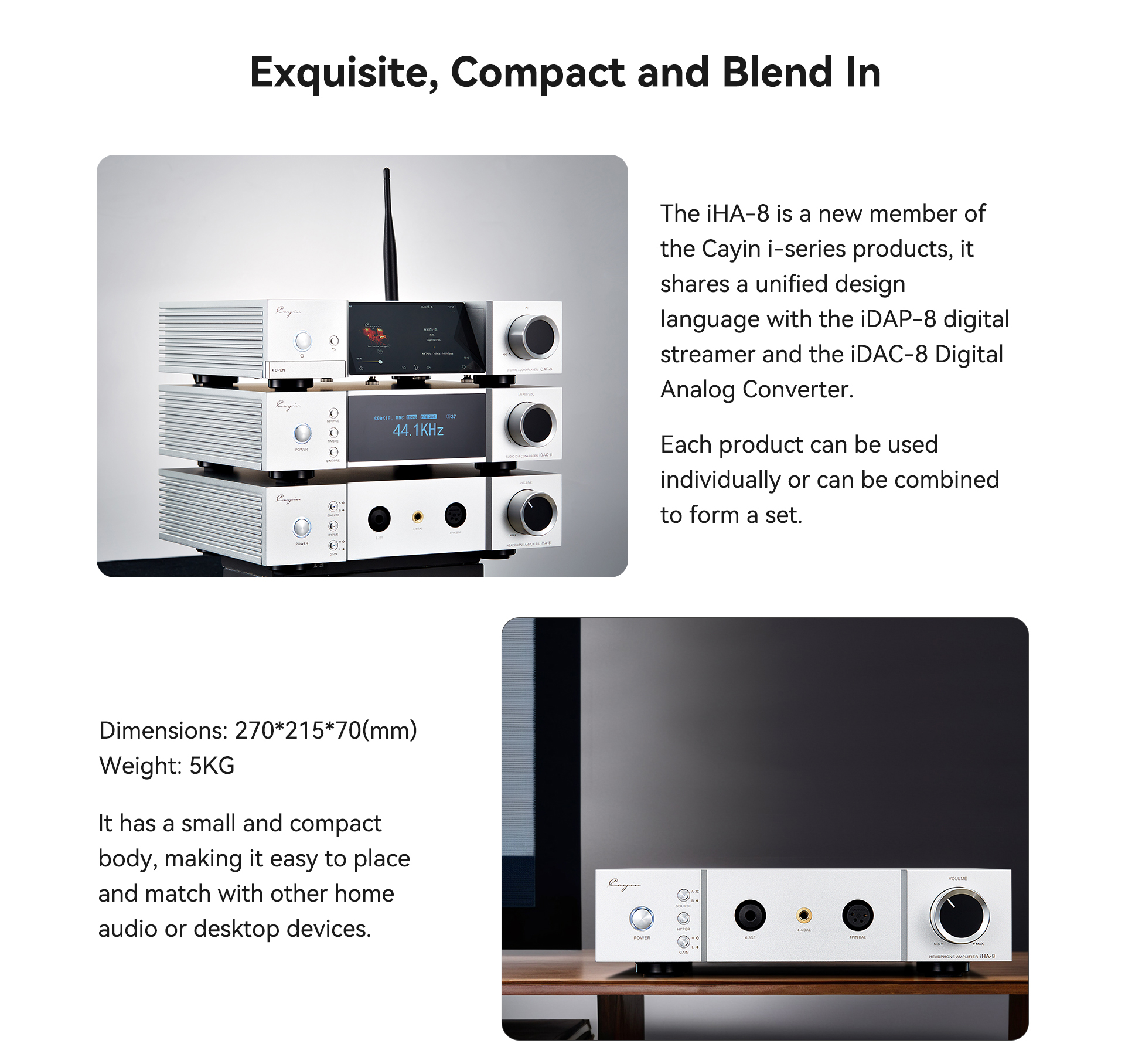 Cayin IHA-8 แอมป์หูฟัง 4 ช่องสัญญาณ Class A แบบ Discrete MOSFET กำลังขับสูง ประกันศูนย์ไทย