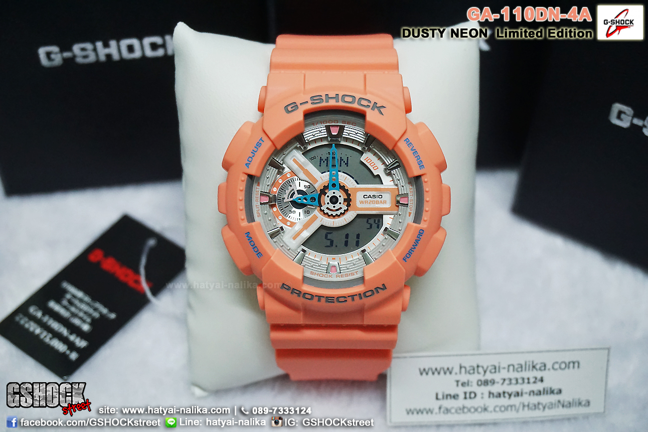 นาฬิกา คาสิโอ Casio G-Shock Limited Dusty Neon Series รุ่น GA-110DN-4A สีแซลมอน salmon