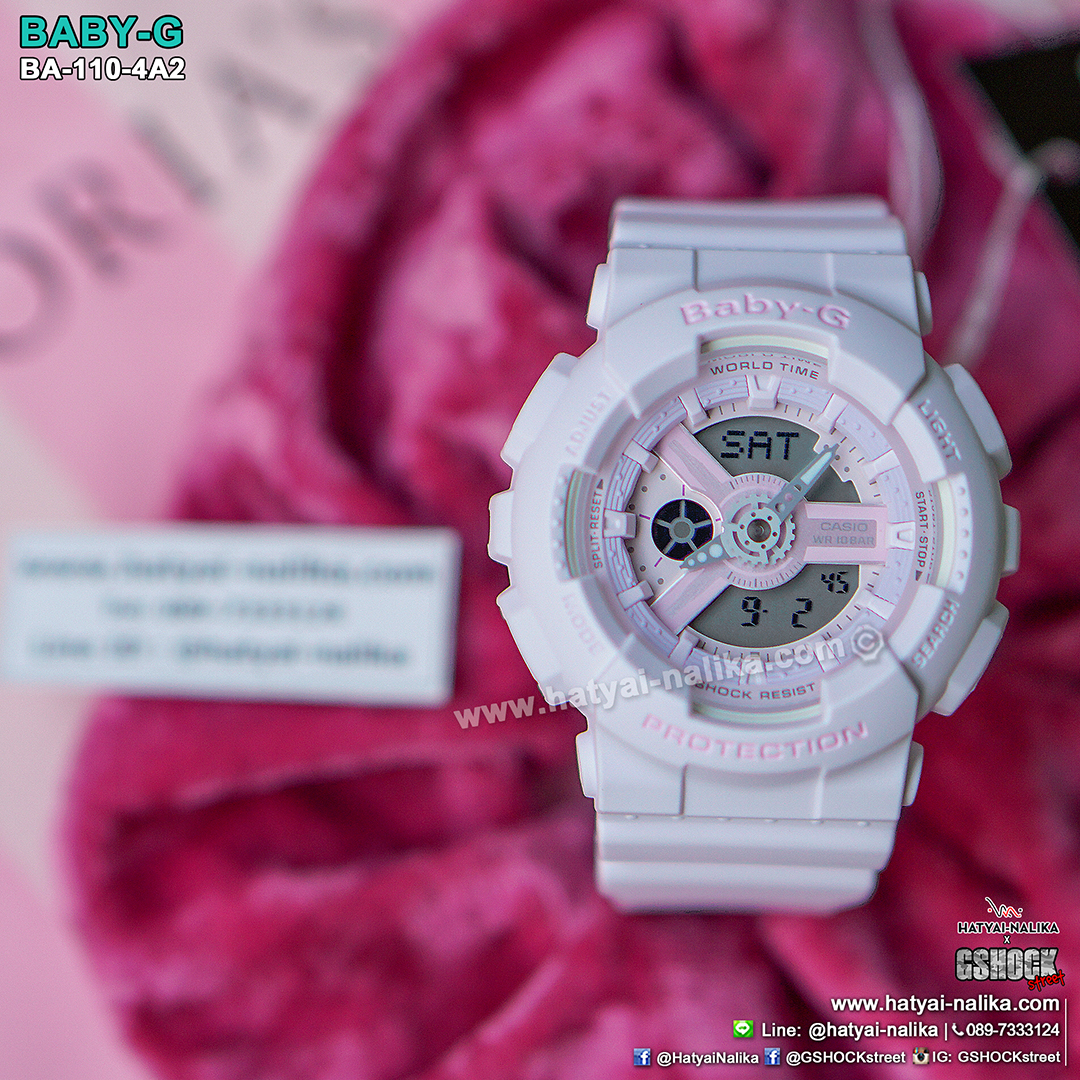 นาฬิกา Casio Baby-G Pink Bouquet series รุ่น BA-110-4A2 (สีลาเวนเดอร์) ของแท้ รับประกัน 1 ปี