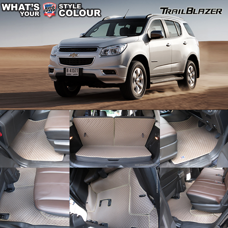 พรมกระดุม Super Save รถ CHEVROLET TRAILBLAZER ชุดปูเต็มคัน+แผ่นท้าย+หลังพนักพิง จำนวน 14 ชิ้น