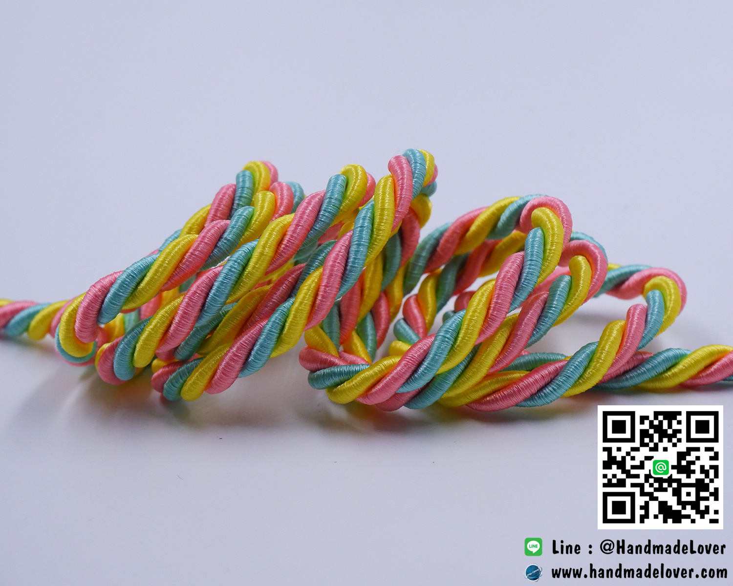 เชือกพันเกลียว สีรุ้ง (N167) ขนาด 6 mm.