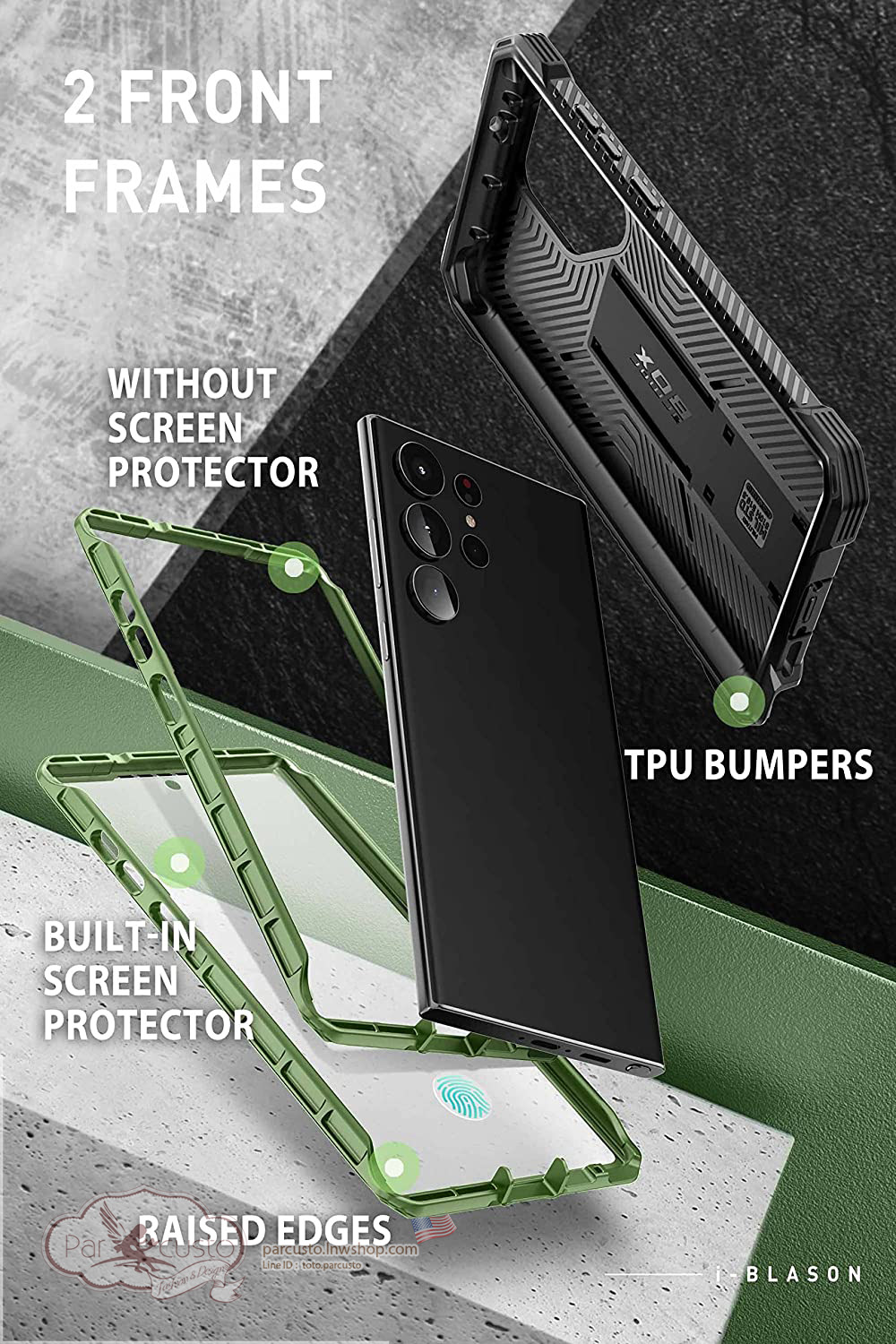 เคสกันกระแทก Samsung Galaxy S23 Ultra [Armorbox] จาก i-Blason [Pre-order USA]