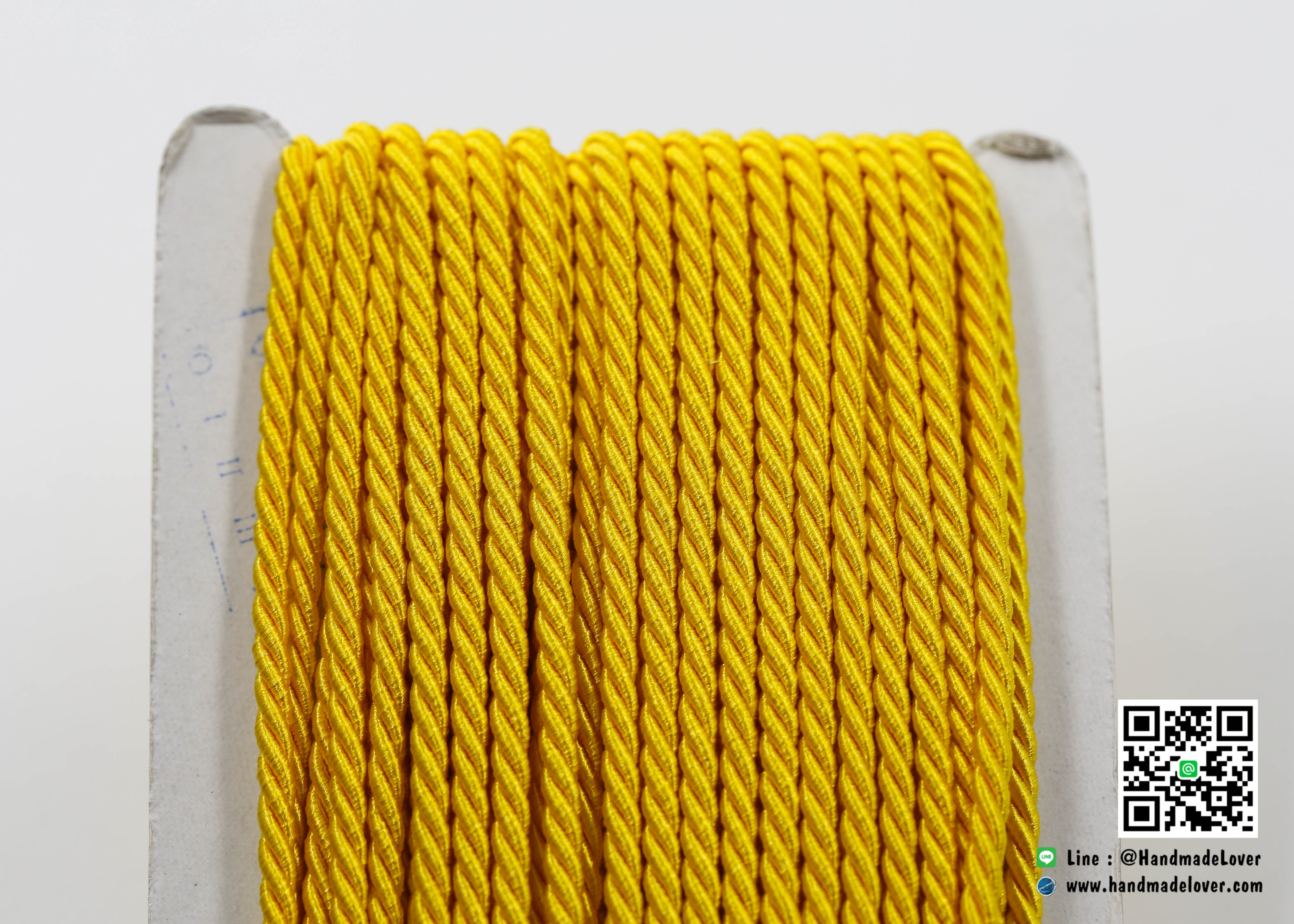 เชือกเกลียว สีเหลืองเข้ม [4] ขนาด 3 mm.