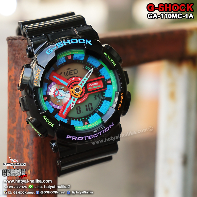นาฬิกา Casio G-Shock Limited Multi-Color series Crazy Color 2016 รุ่น GA-110MC-1A ของแท้ รับประกัน1ปี