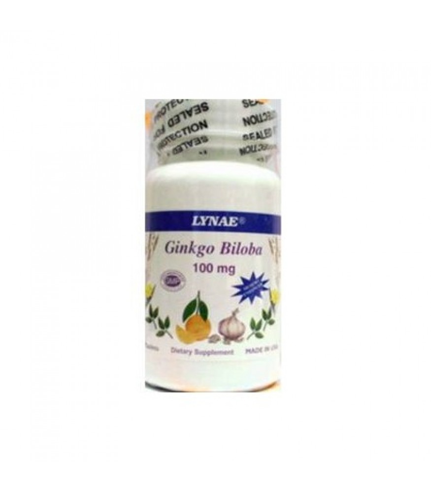 Lynae Ginkgo Biloba 100 mg. 100 tablet ไลเน่ กิงโกะ