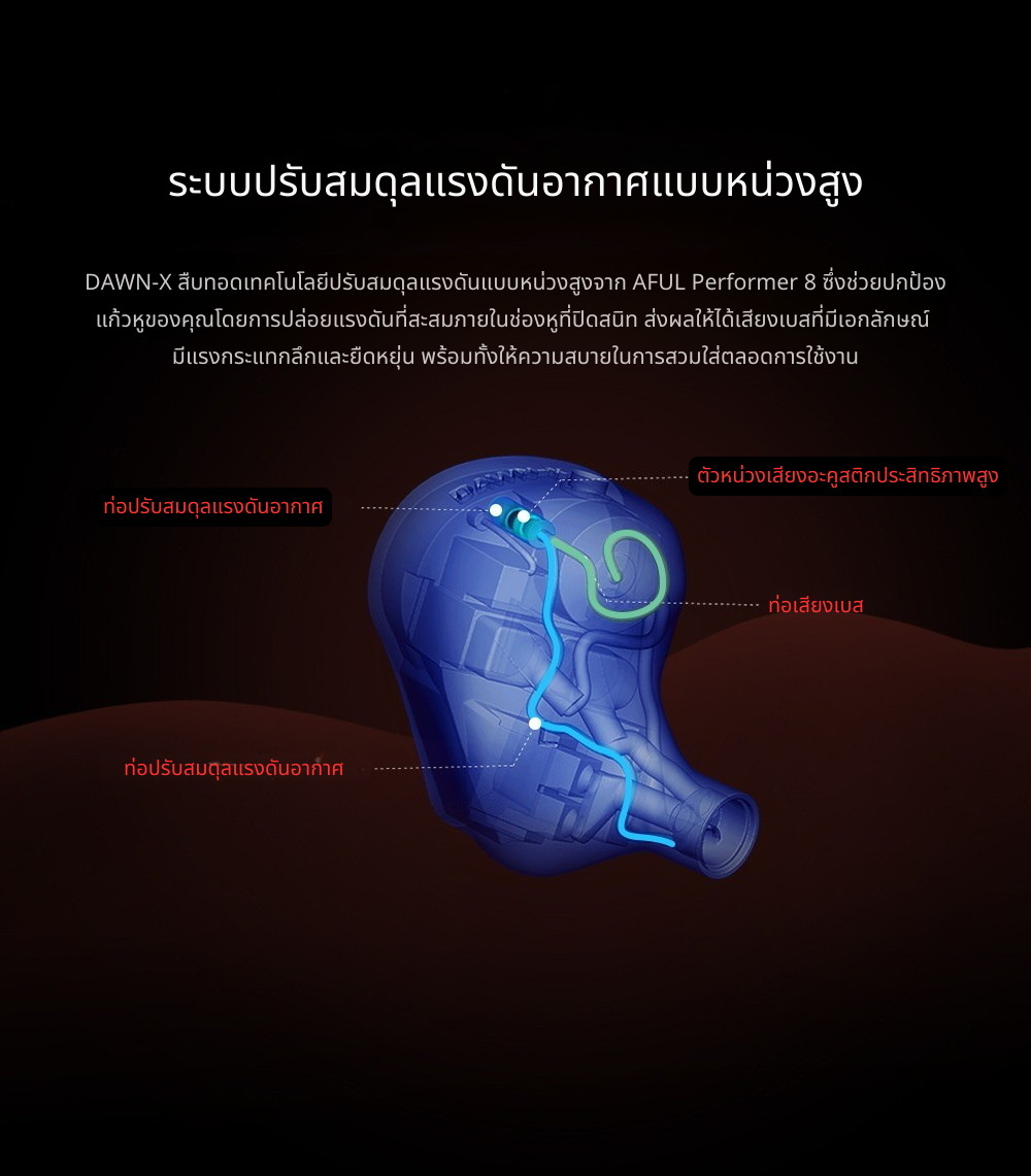 AFUL DAWN-X หูฟัง IEMs 14 ไดรเวอร์ 1DD+8BA+4EST+1BC เรือธงรุ่นล่าสุด ประกันศูนย์ไทย