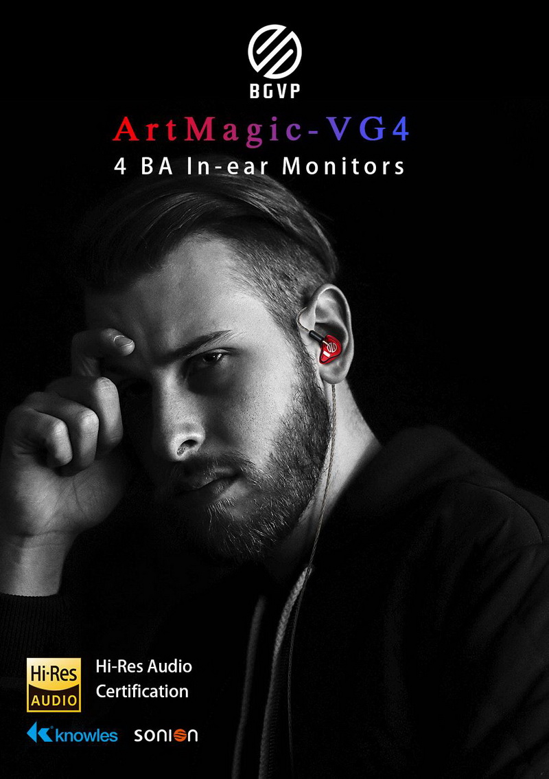 ขาย หูฟัง CIEM BGVP VG4 หูฟังหล่อหู 4 ไดรเวอร์ 4BA รองรับ Hi-Res ประกันศูนย์ไทย