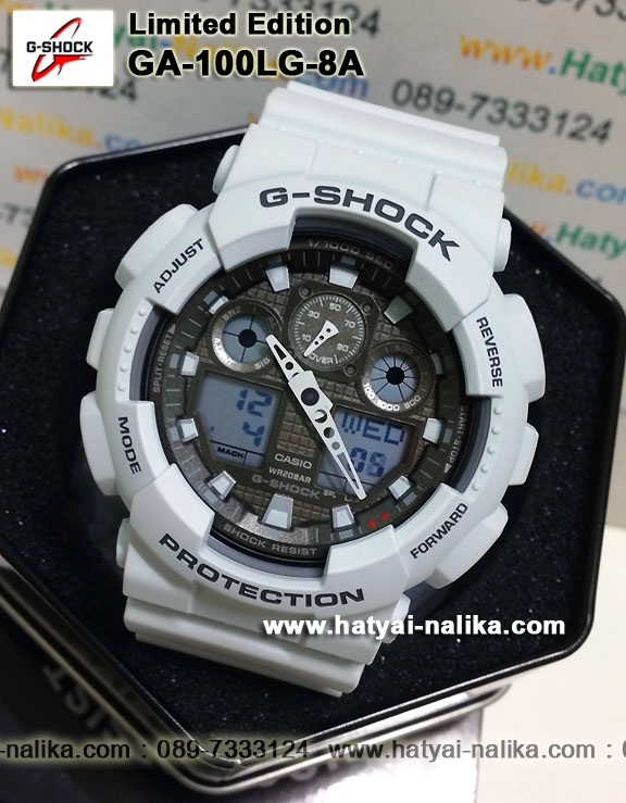 นาฬิกา คาสิโอ Casio G-Shock Limited model 30th Anniversary รุ่น GA-100LG-8A สีเทาควันบุหรี่