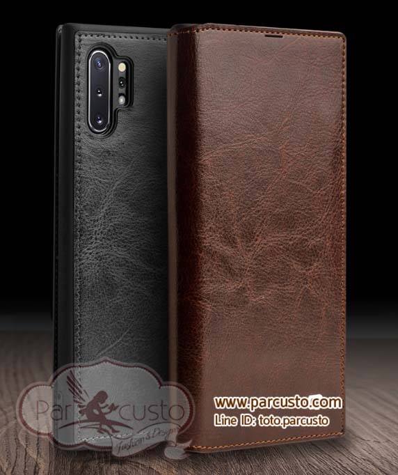 เคสหนังแท้ Samsung Galaxy Note 10 / Note 10 Plus (โปรดระบุรุ่น) จาก QIALINO [หมด]