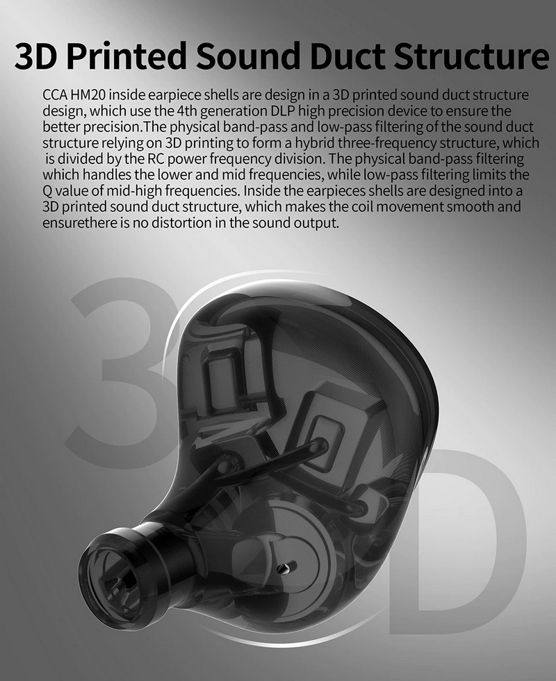 ขาย CCA HM20 หูฟัง Hybrid 8 ไดรเวอร์ 7BA+1DD ซาวสเตจกว้าง ประกันศูนย์ไทย