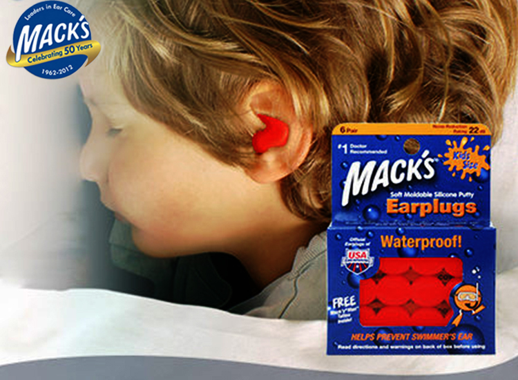EAR PLUG mack's 6 pairs (kids size waterproof)