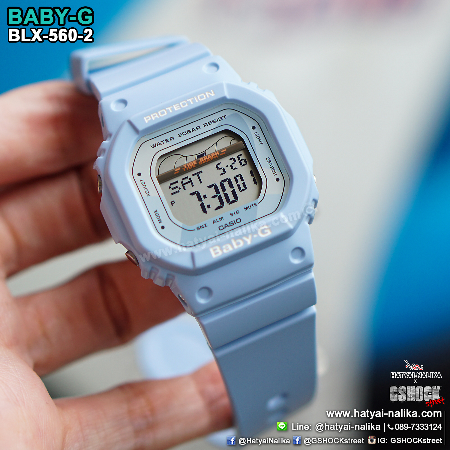 นาฬิกา Casio Baby-G G-LIDE รุ่น BLX-560-2 (สี blue crayon) ของแท้ รับประกัน1ปี