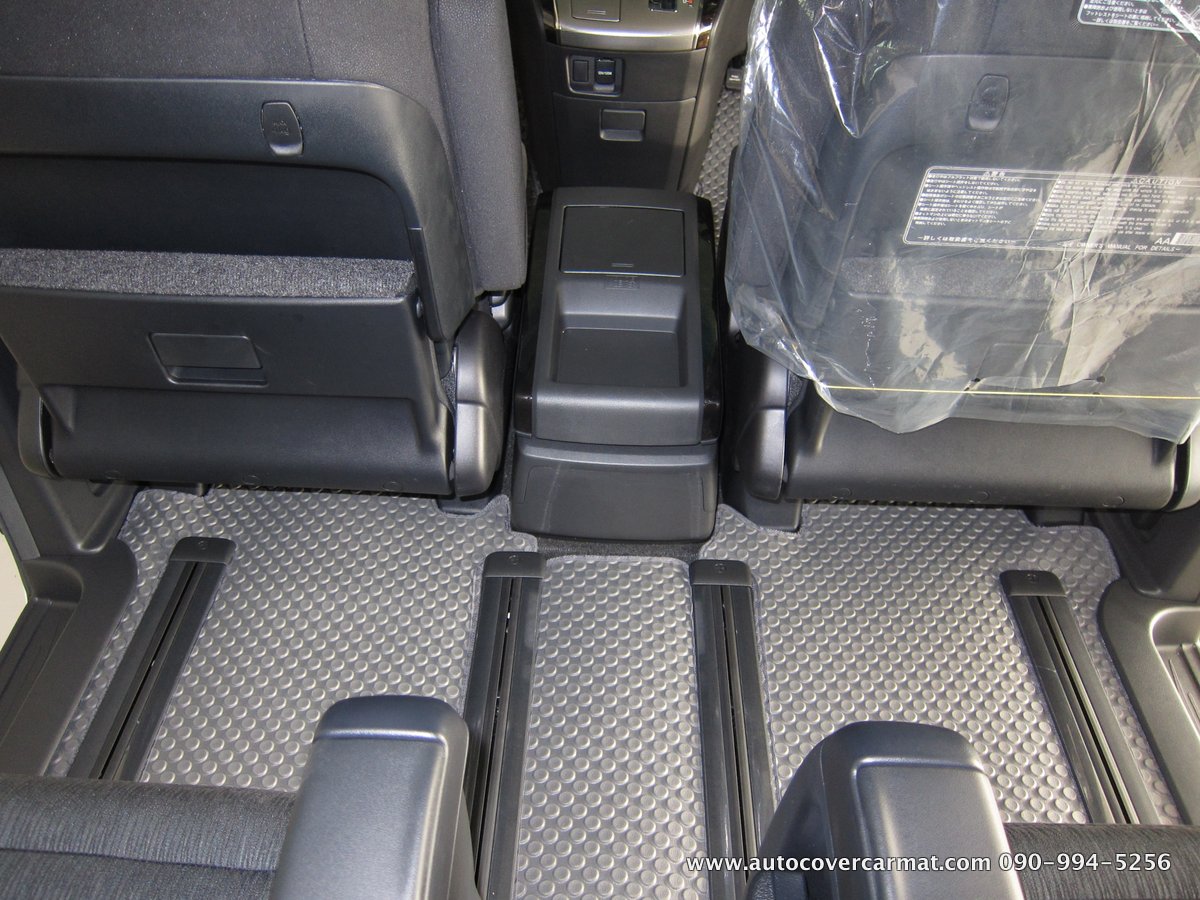 พรมปูพื้นรถยนต์ พรมกระดุม รถ TOYOTA ALPHARD VELLFIRE รางข้างเดี่ยว ชุดเต็มคันรวมท้าย จำนวน 7 ชิ้น