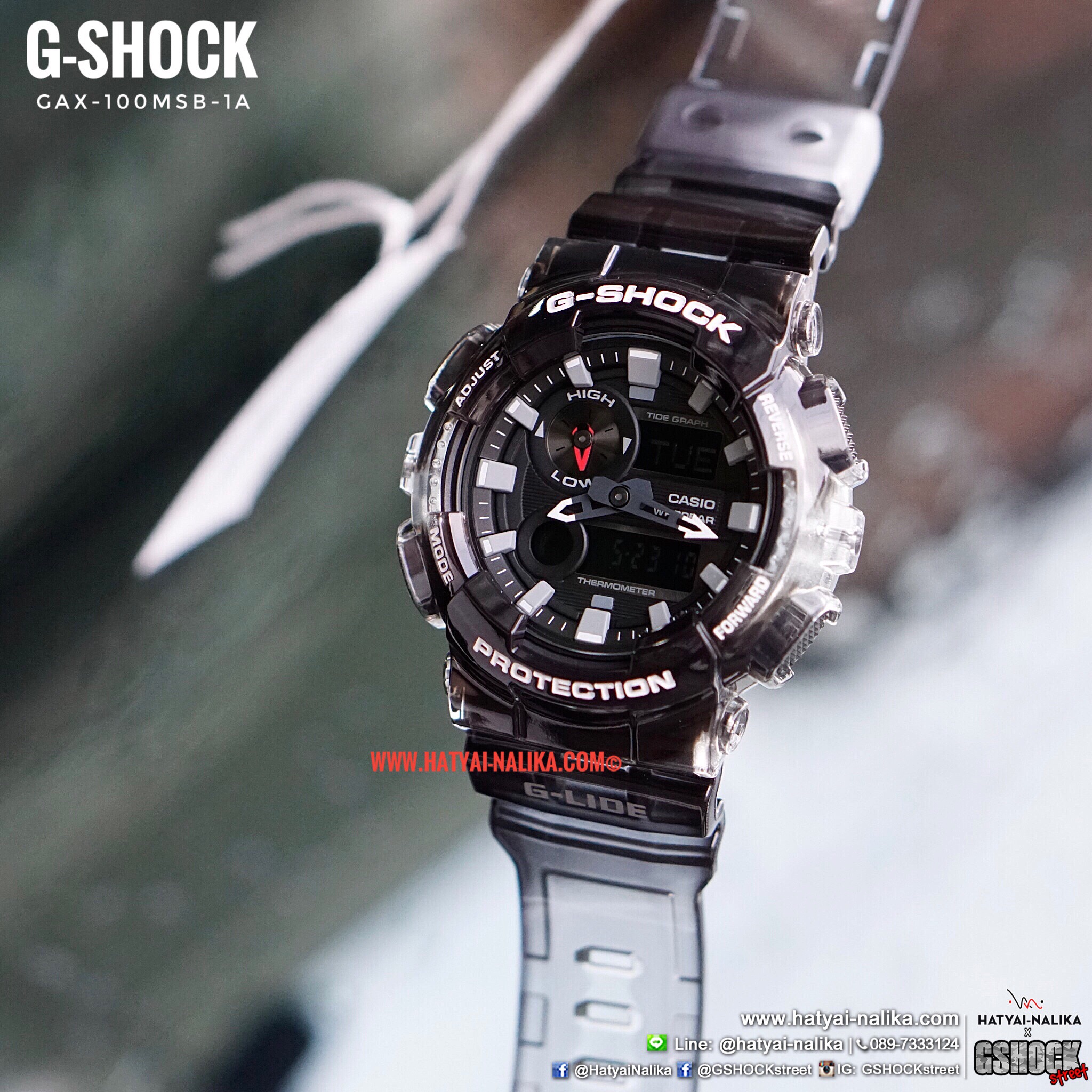 นาฬิกา Casio G-Shock G-LIDE GAX-100 Marine Summer Jelly series รุ่น GAX-100MSB-1A ของแท้ รับประกัน1ปี