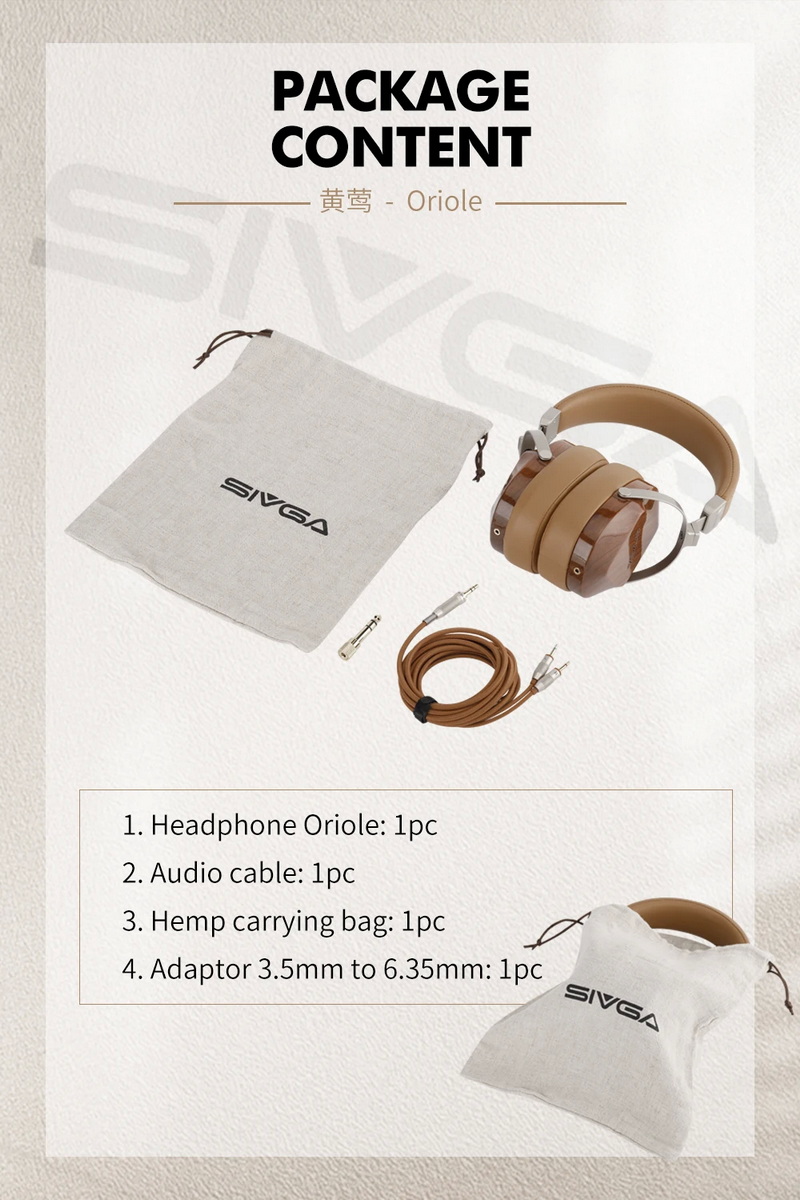Sivga Oriole หูฟัง Headphone ไดรเวอร์ไดนามิก เสียงเที่ยงตรงสูง ไม้แบบปิดด้านหลัง ประกันศูนย์ไทย