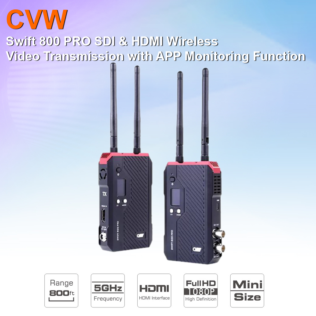 CVW SWIFT800 Pro SDI & HDMI Wireless Video Transmission 250 เมตร