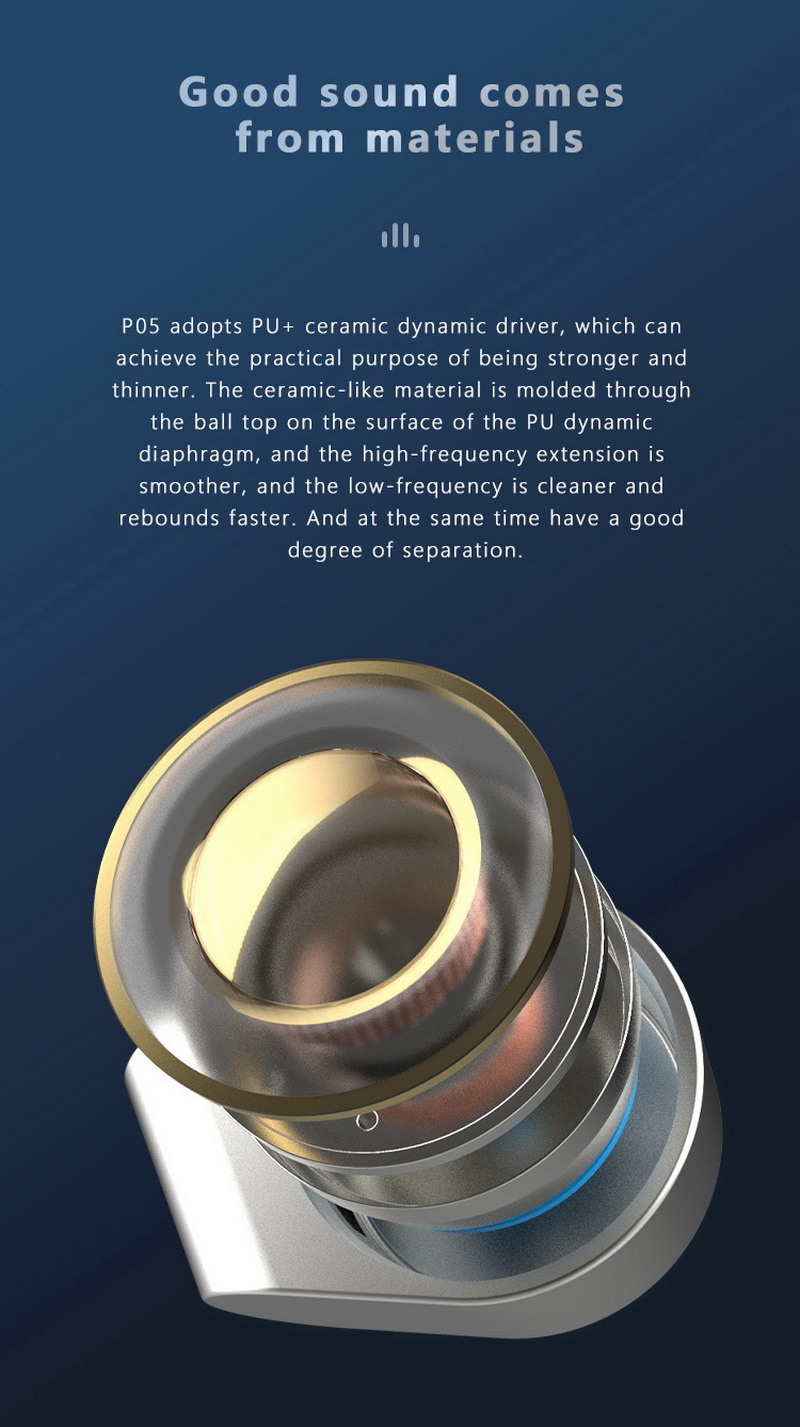 BGVP P05 หูฟัง IEMs ไดร์เวอร์ไดนามิก ระดับ HiFi รองรับ Hi-Res ประกันศูนย์ไทย