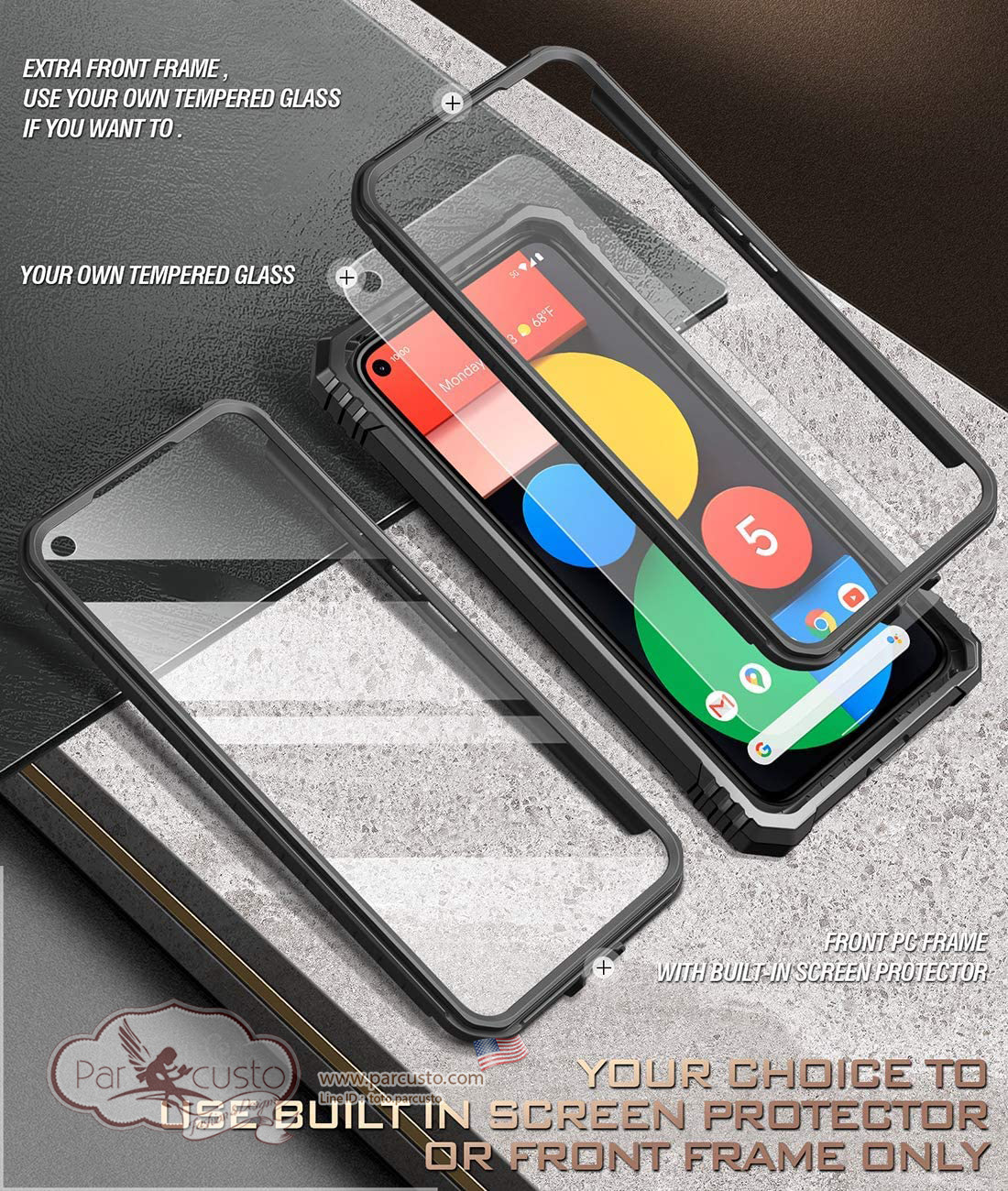 เคสกันกระแทก Google Pixel 5 [Revolution Series] จาก Poetic [Pre-order USA]