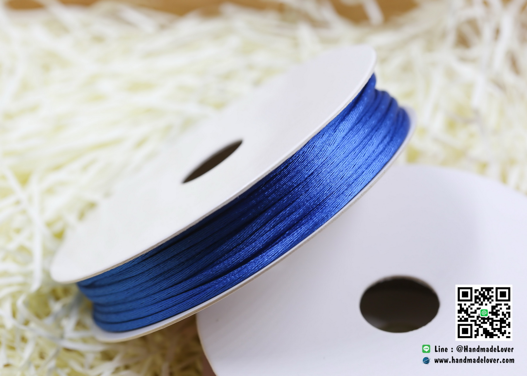 เชือกหางหนู สีฟ้าเข้ม [24] ขนาด 2 มิล [อย่างดี เนื้อนุ่ม]