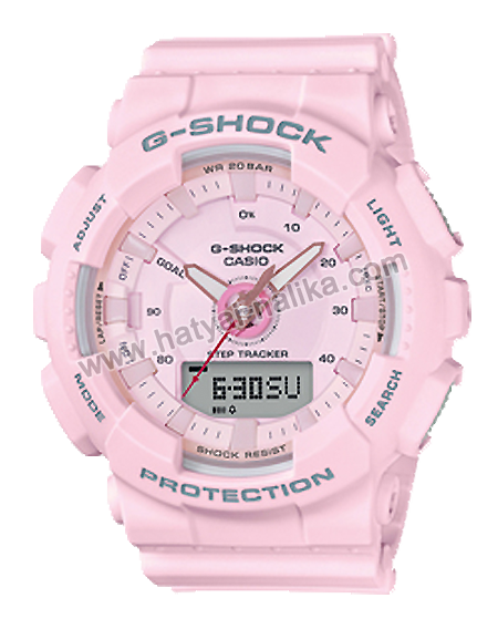 นาฬิกา Casio G-Shock มินิ S-Series GMA-S130 Step Tracker series รุ่น GMA-S130-4A (สีชมพู) ของแท้ รับประกัน1ปี