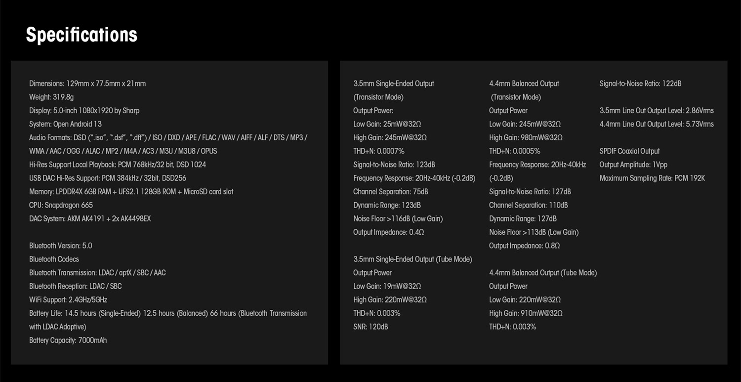 Shanling M7T DAP Android เสียงระดับเทพ ใช้หลอด JAN6418 คู่ ปรับโหมดเสียงได้ ประกันศูนย์ไทย