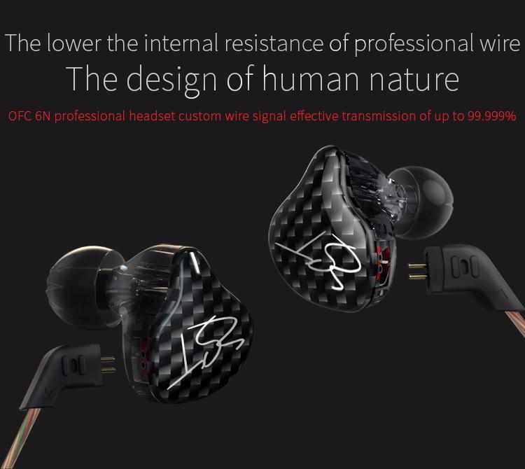 KZ ZST Colorful หูฟัง hybrid 1DD+1BA สายถักส้มรุ่น มีไมค์