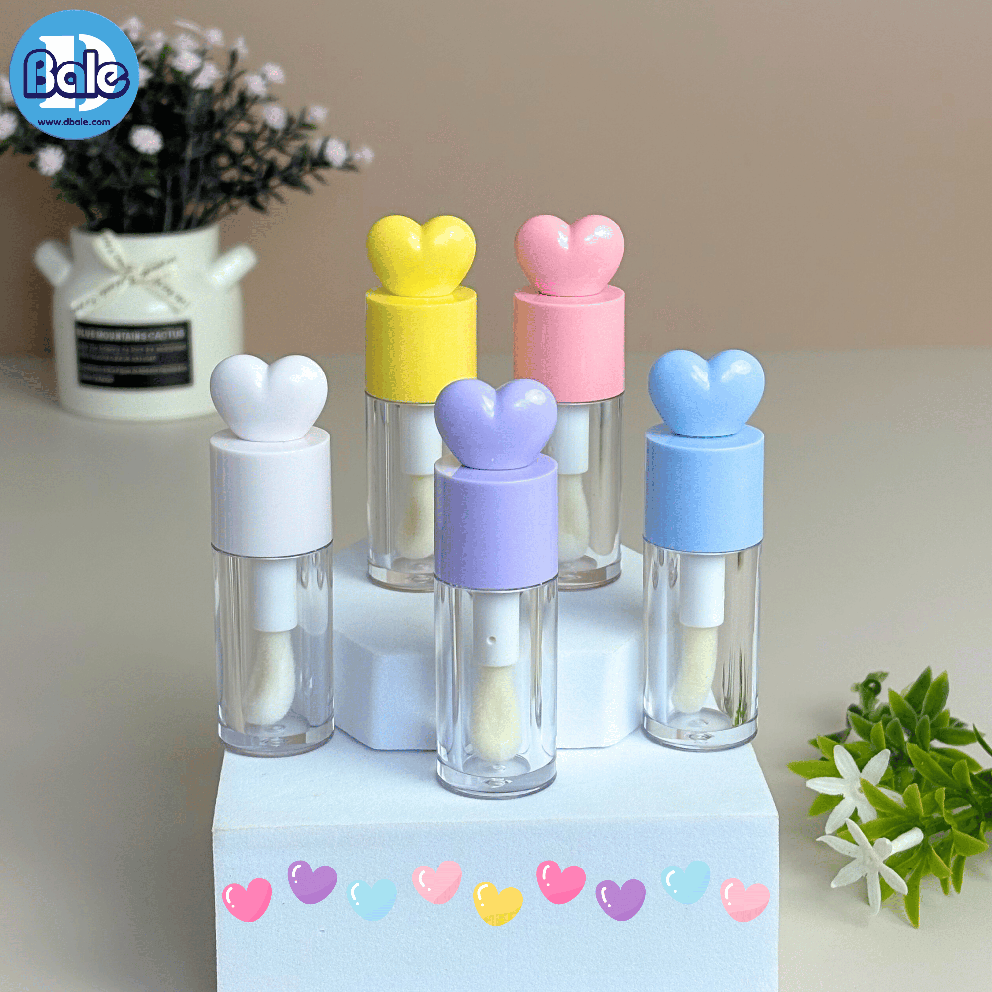 L33 4ml. ลิปจุ่มหัวแปรงใหญ่ฝาหัวใจโซคิ้วท์ โทนสีพาสเทล