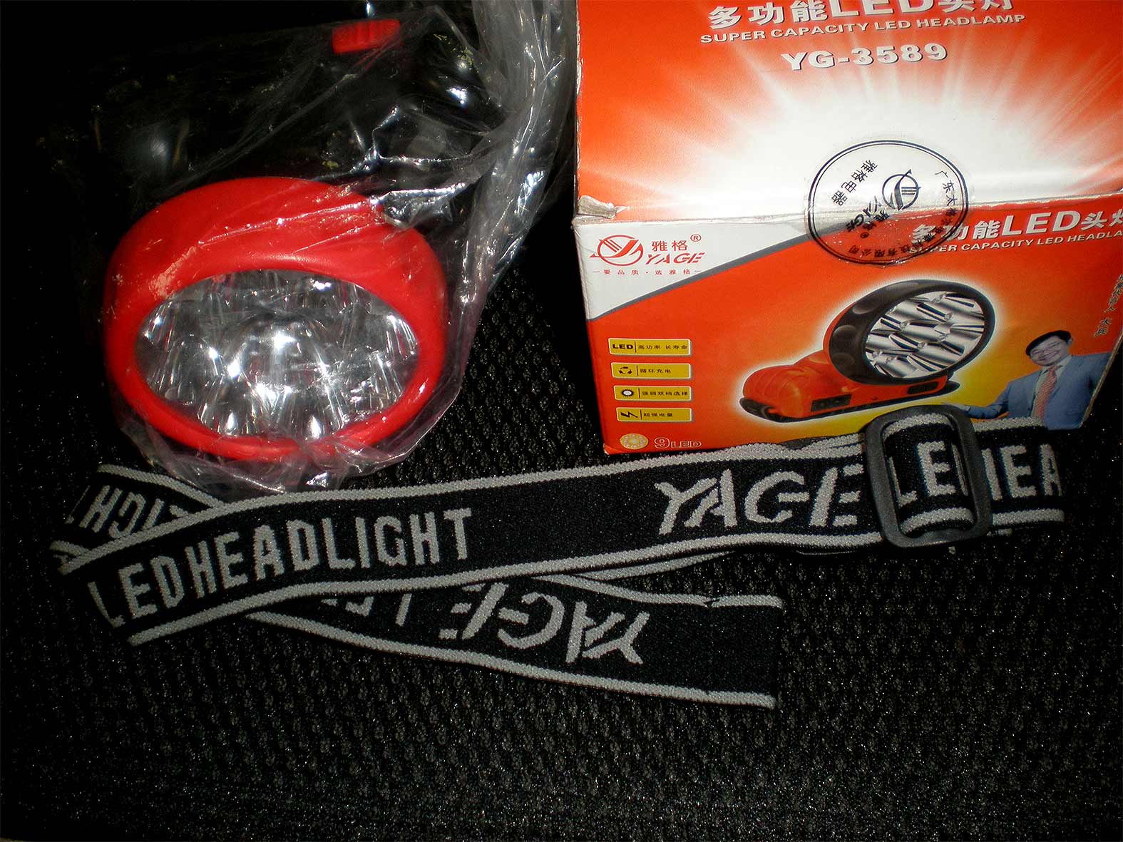 ไฟฉายคาดหัว (ไฟฉายกรีดยาง) LED 1 ดวง YG3589แสงขาว