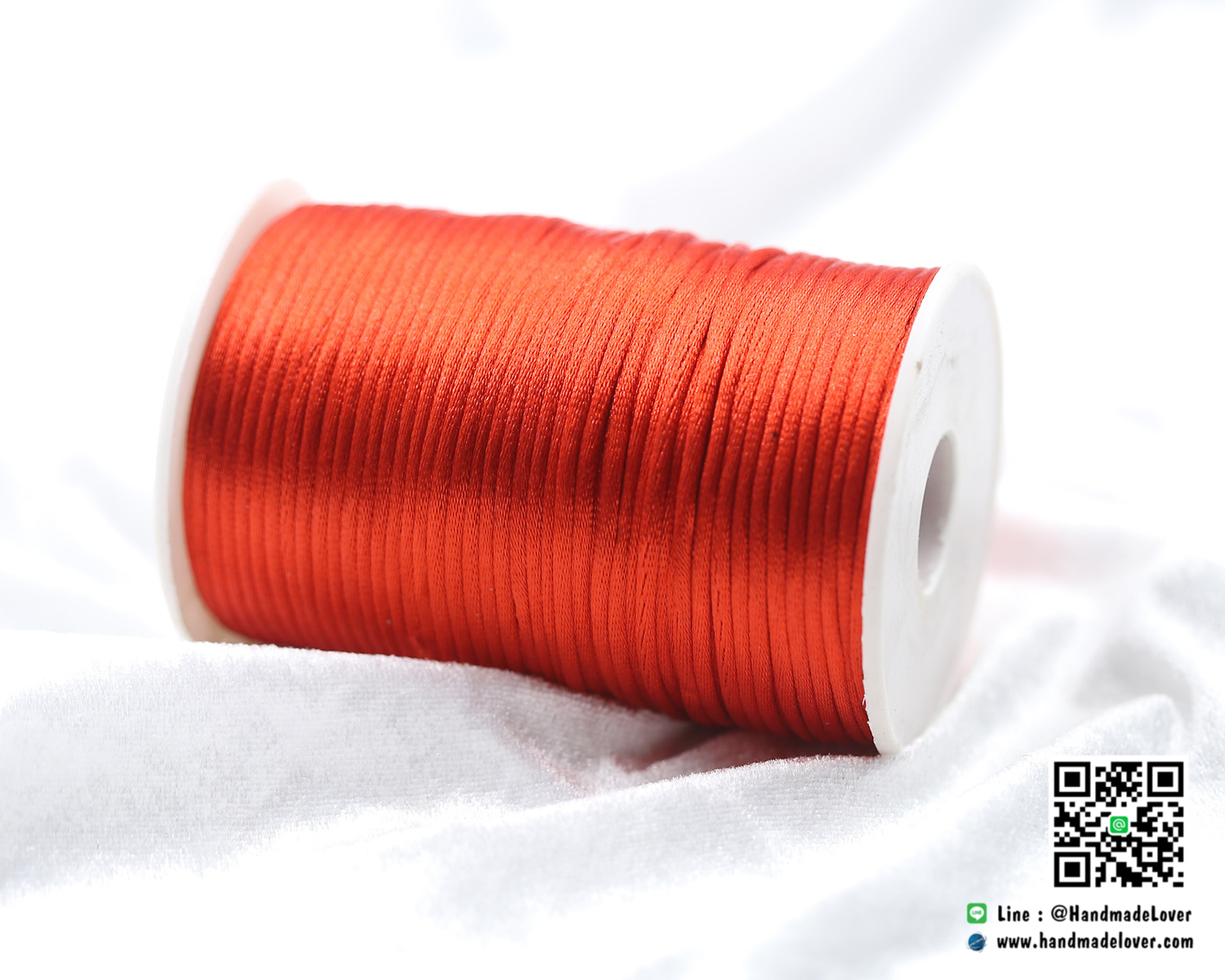 เชือกหางหนู ขนาด 2 มิล สีแดง ม้วน 100 หลา