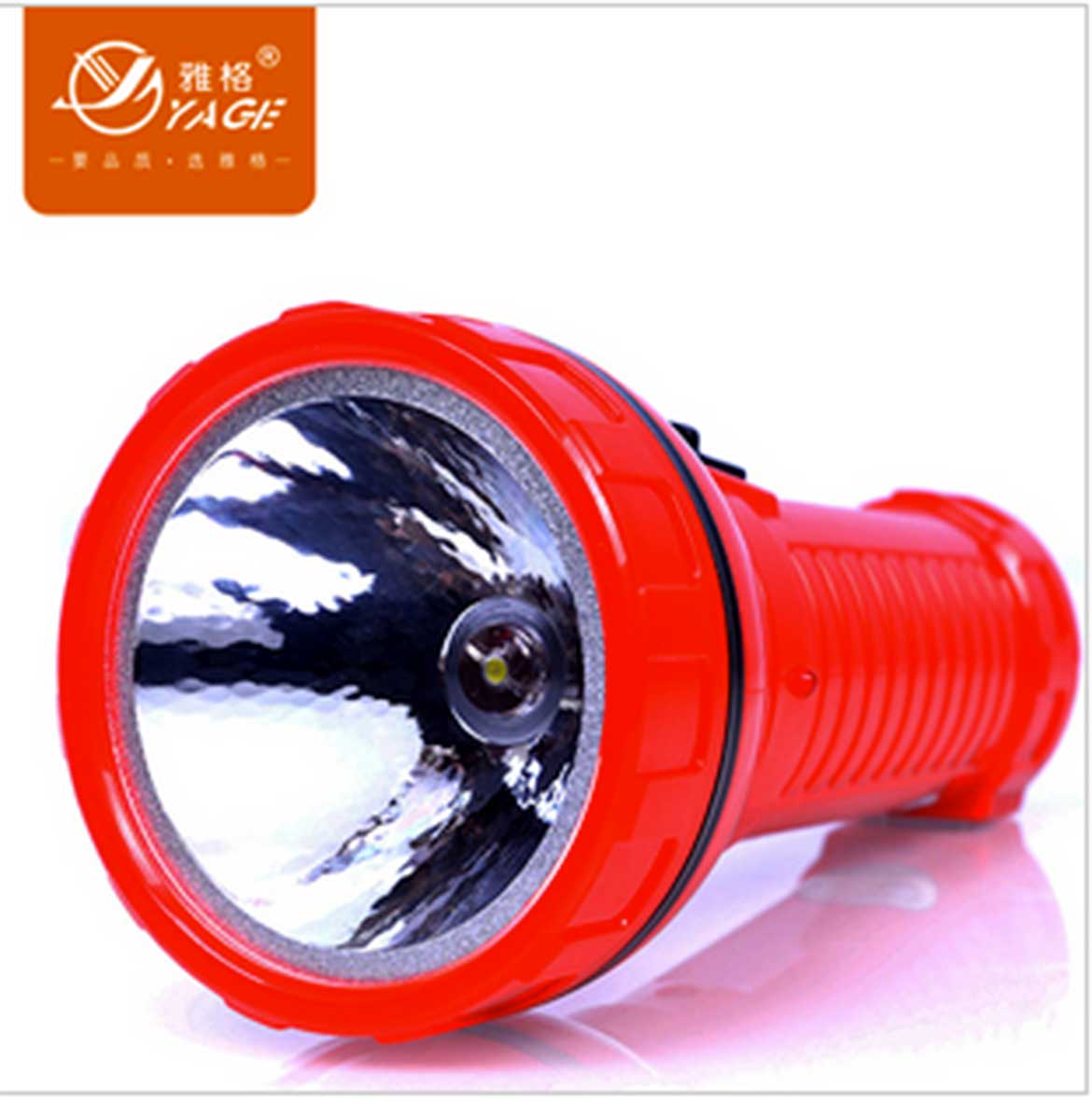 ไฟฉาย LED YG-3739 Rechargeable LED Flashlight 0.7W high power bulbs double file