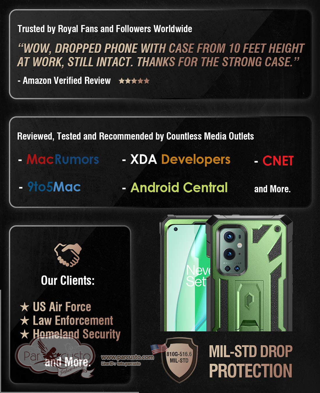 เคสกันกระแทก OnePlus 9 Pro 5G [Spartan Series] จาก Poetic [Pre-order USA]