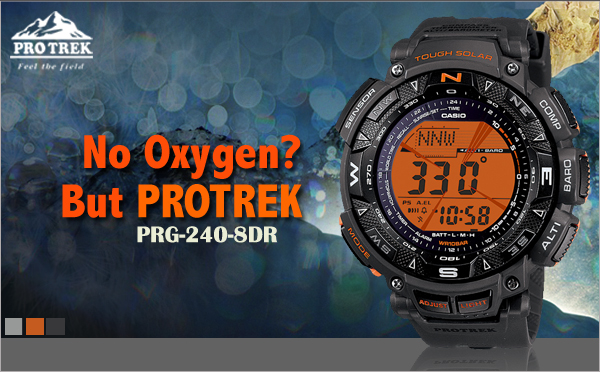 นาฬิกา คาสิโอ Casio PRO TREK DUAL-LAYER LCD (Rare item) รุ่น PRG-240-8ER (EUROPE) หายากมาก