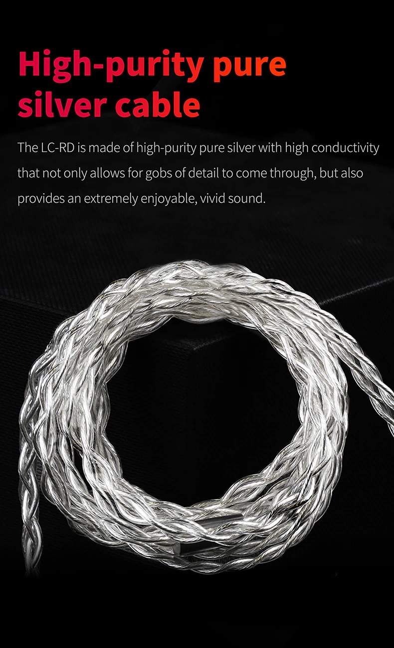 ขาย FiiO LC-RD สายอัพเกรดหูฟังทำจากเงินล้วน Pure Silver ถักแบบ Litz