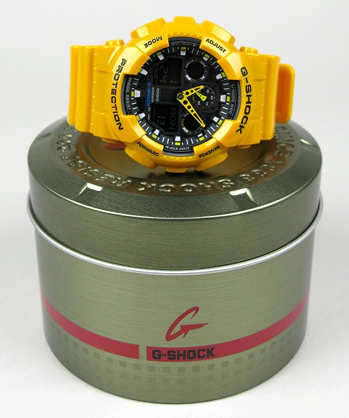 นาฬิกา G-Shock รุ่น GA-100A-9AER (กระป๋องเหล็ก นำเข้า EUROPE) BUMBLE BEE พิเศษ!!