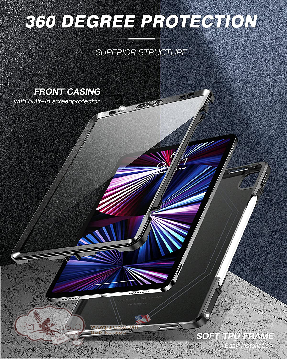 เคสกันกระแทก Apple iPad Pro 11 2021/2020 จาก Ztotop [Pre-order USA]